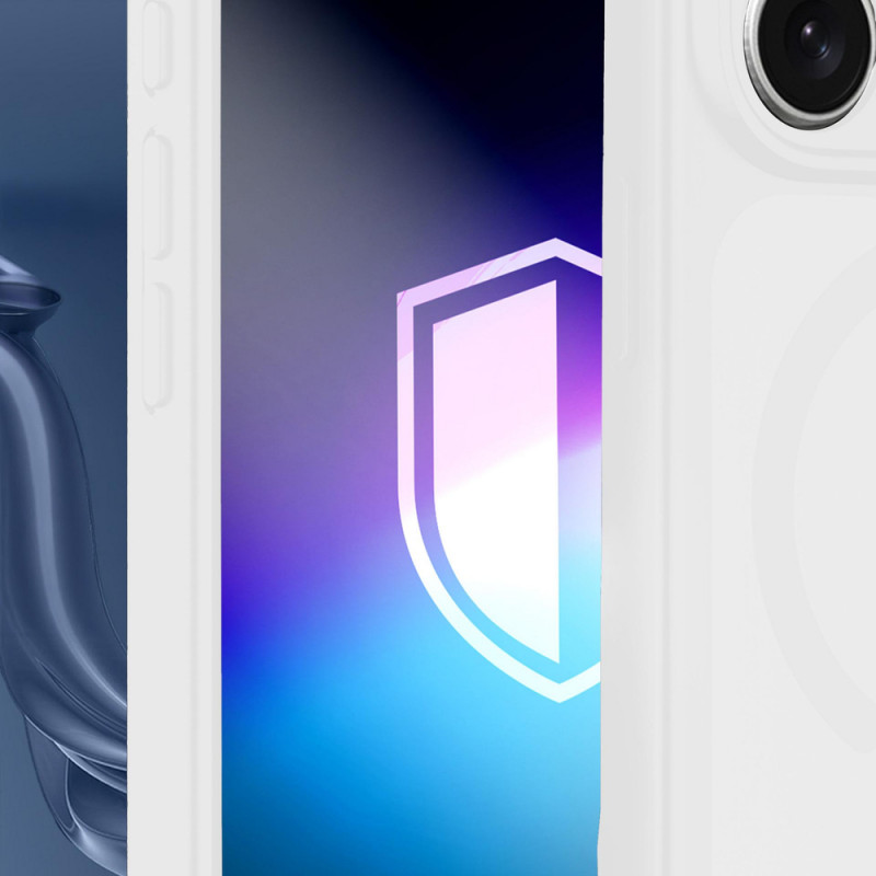 Custodia per smartphone 3MK Misty MagCase Apple iPhone Air, compatibile MagSafe, bianca
