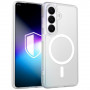 Custodia per smartphone 3MK Misty MagCase Samsung Galaxy S26, compatibile MagSafe, bianca