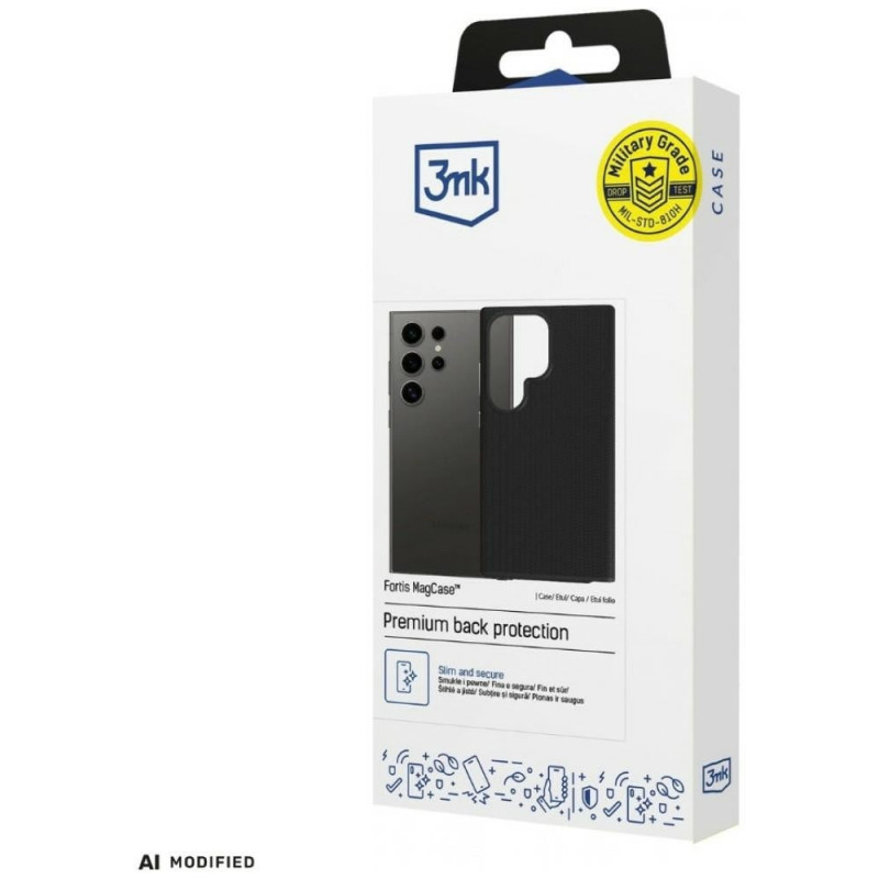 Custodia 3MK Fortis MagCase per Samsung Galaxy S24 Ultra, nera