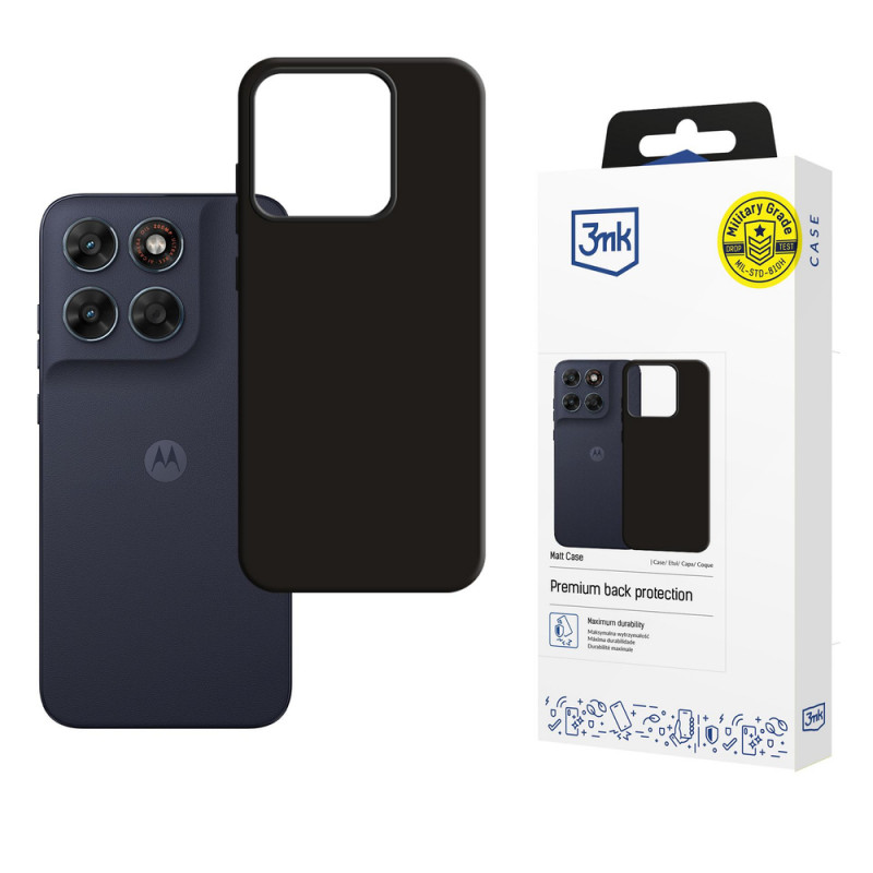 Custodia 3MK Matt Case per Motorola Moto G87, nera