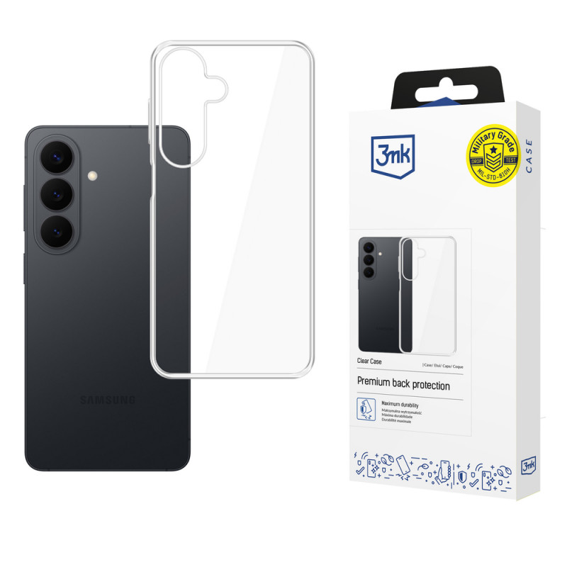 Custodia per telefono 3MK Clear Case Samsung Galaxy S26 FE, trasparente