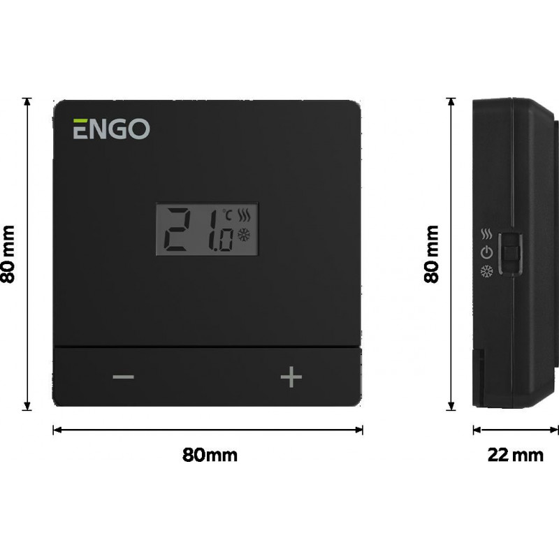 Termostato filare giornaliero ENGO Controls EASY-BATB