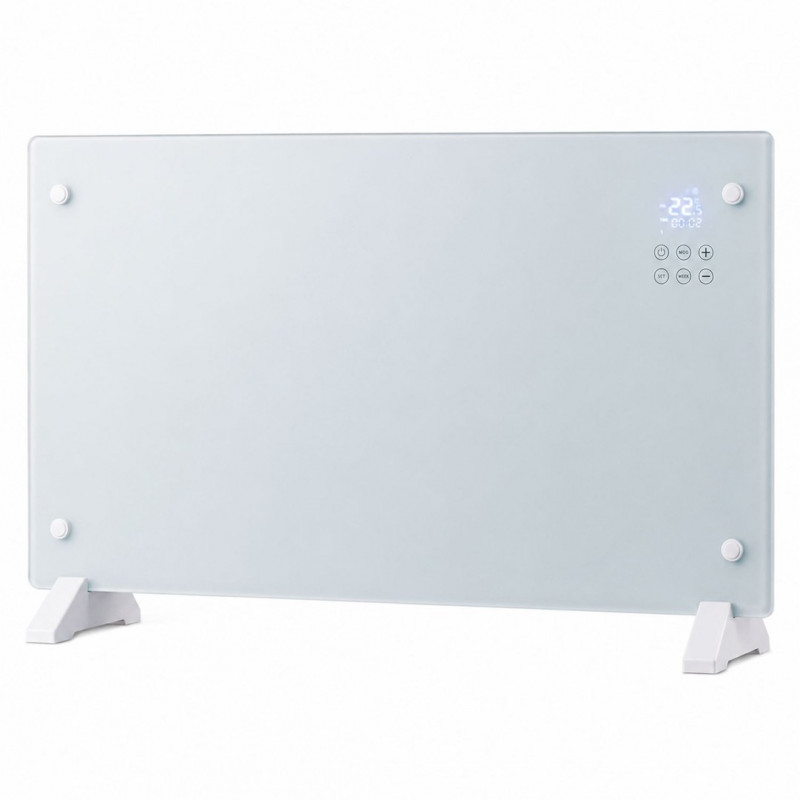 Termoconvettore smart in vetro Extralink LPL-23A-WH, 2000 W, WiFi, bianco
