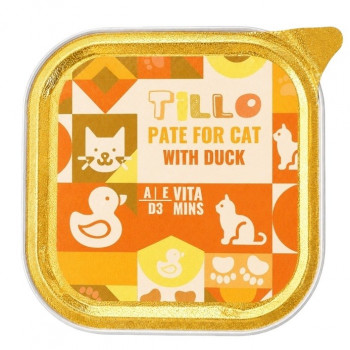 TILLO cibo umido per gatti Pate Duck, 100 g