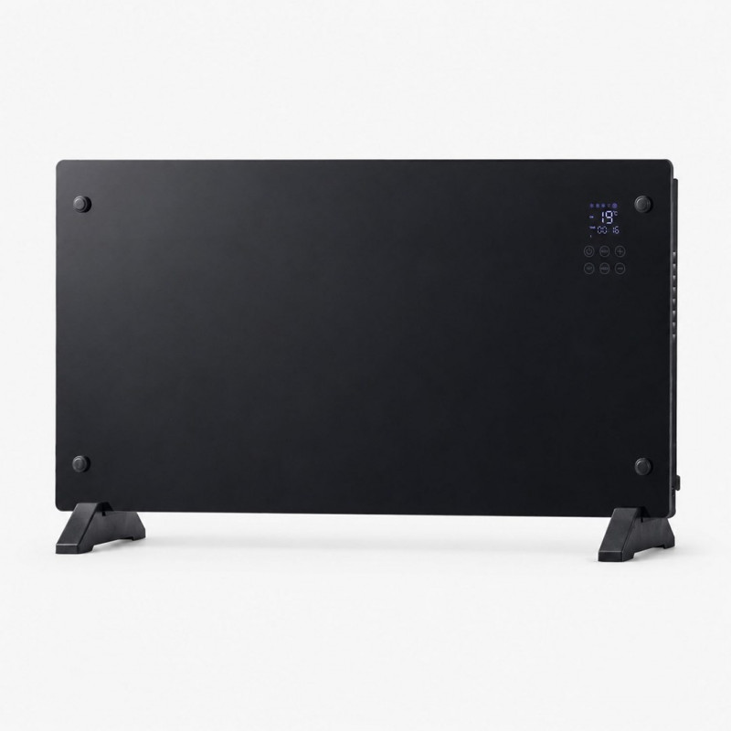 Termoconvettore smart in vetro Extralink LPL-23A-BL, 2000 W, WiFi, nero