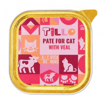 TILLO cibo umido per gatti paté di vitello, 100 g