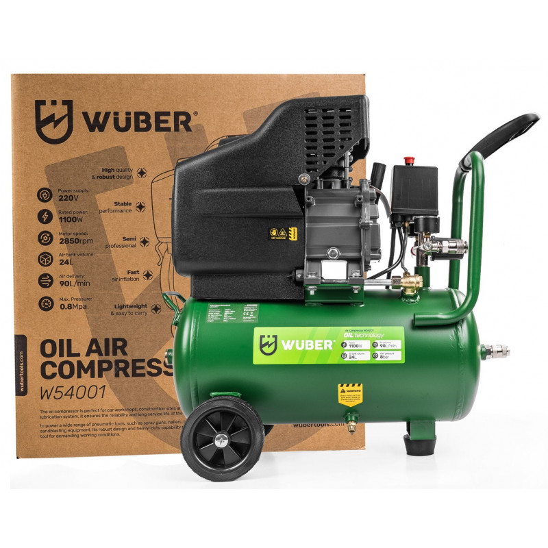 Compressore ad aria con olio Wuber W54001, 24 L