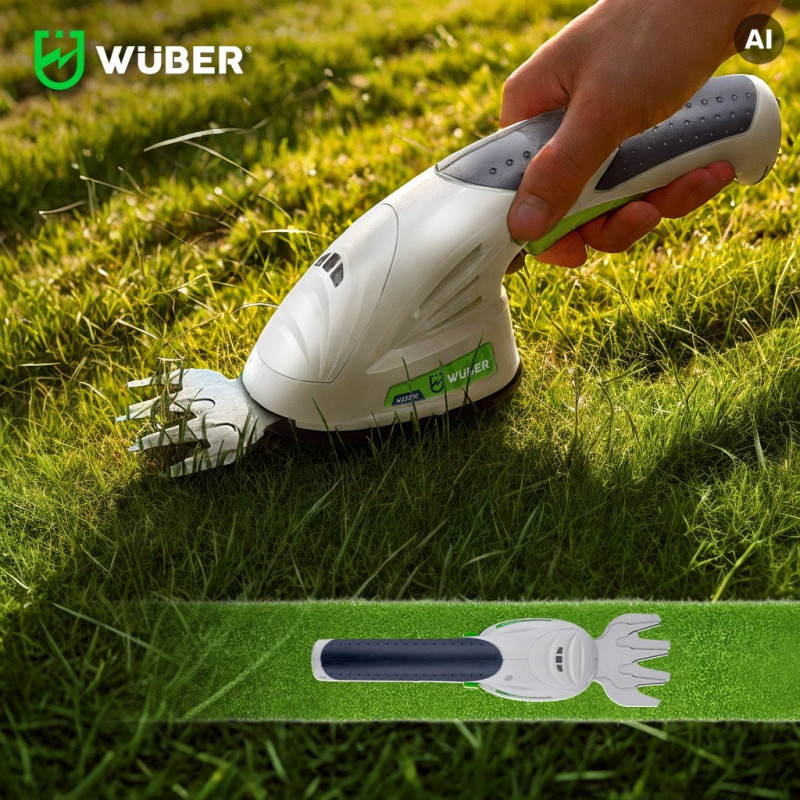 Wuber W23320 Tosaerba e tagliasiepi cordless 2-in-1, 7,2 V, taglio 120 mm, USB-C