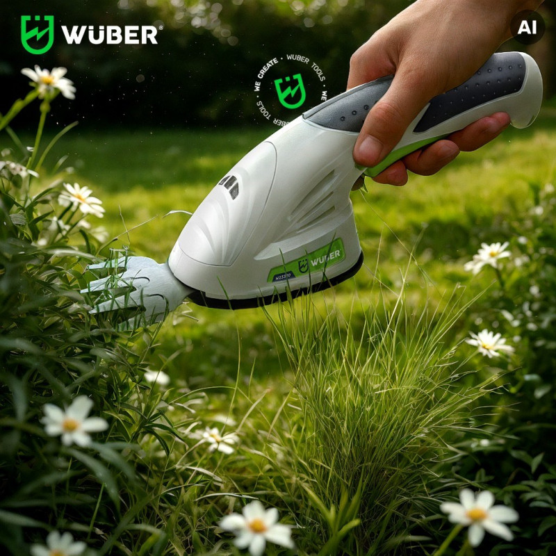 Wuber W23320 Tosaerba e tagliasiepi cordless 2-in-1, 7,2 V, taglio 120 mm, USB-C