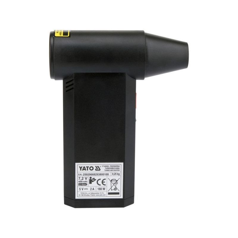 YATO YT-82938 Mini soffiatore, 7,2 V, 135000 rpm