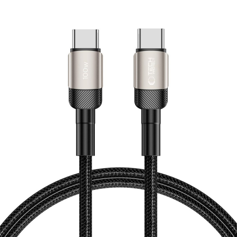 Cavo Tech-Protect UltraBoost Evo USB-C / USB-C 100W 5A 100cm Titanium