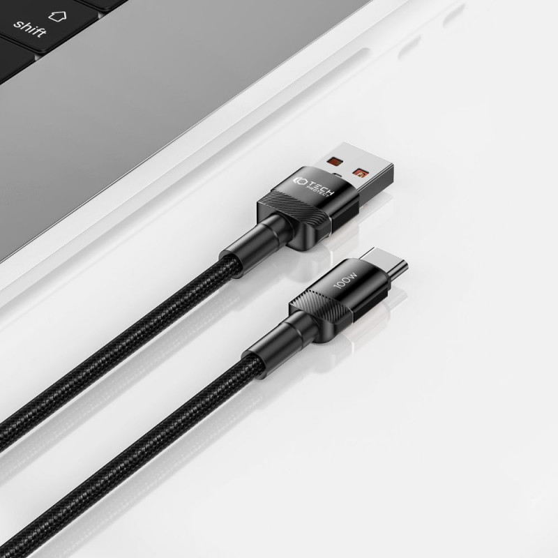 Cavo Tech-Protect UltraBoost Evo USB-A / USB-C 100W 5A 100cm nero