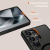 Custodia Tech-Protect Magmat MagSafe per Samsung Galaxy S25 Ultra, nero opaco