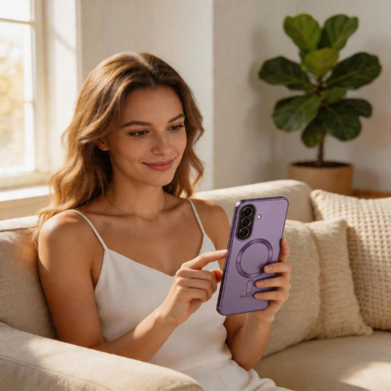 Custodia Tech-Protect MagFlex MagSafe per Samsung Galaxy A37 5G, Cobalt Violet