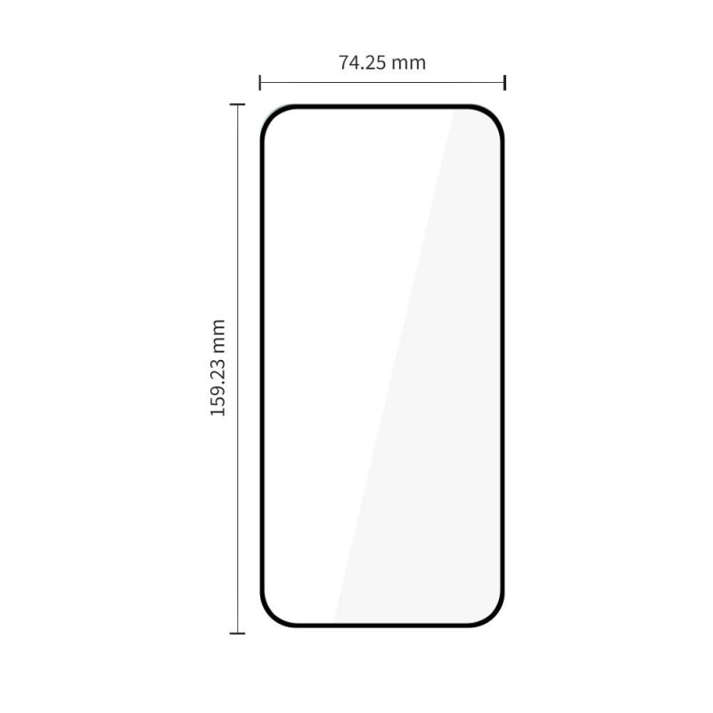 Vetro temperato Tech-Protect Glass Fit+ per Motorola Moto G67 / G77, nero (2 pz)