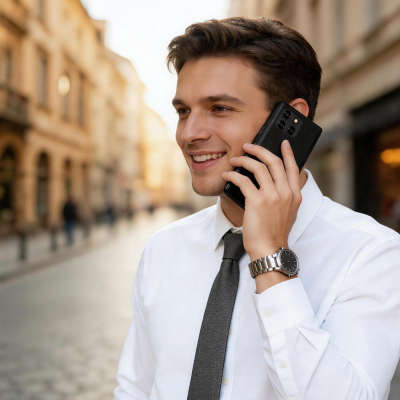 Custodia Wallet Tech-Protect per Motorola Moto G67 / G77, nera