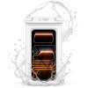 Custodia universale impermeabile galleggiante Tech-Protect UWC7 per smartphone fino a 6.9 pollici, bianca