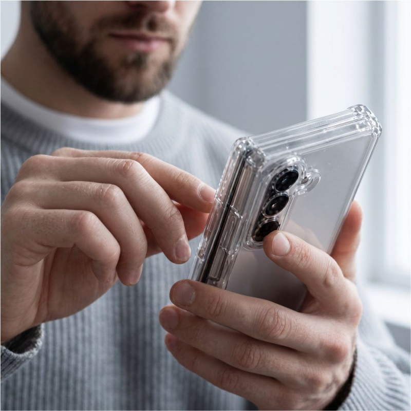 Custodia ibrida Tech-Protect FlexAir per Samsung Galaxy Z Fold 8 Ultra, trasparente