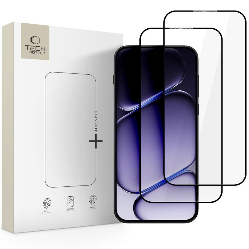 Tech-Protect Glass Fit+ Vetro temperato per OnePlus Nord 6 (2 pz), nero