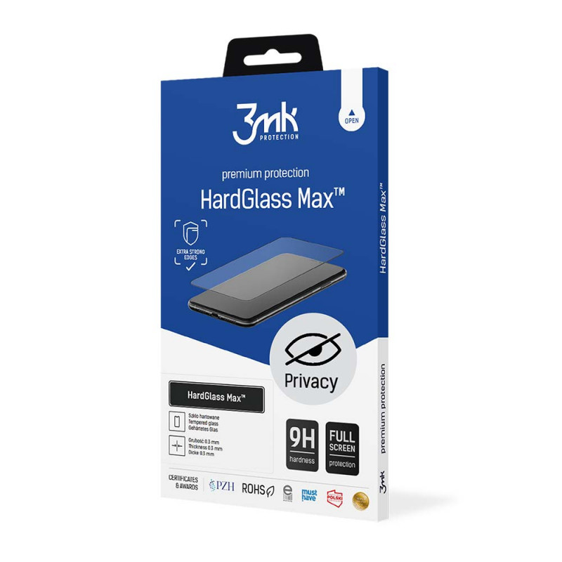 Vetro temperato per schermo privacy 3MK HardGlass Max Privacy per Apple iPhone 12 Pro Max