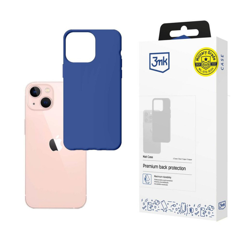 Custodia per telefono 3MK Matt Case Apple iPhone 14, blu (blueberry)