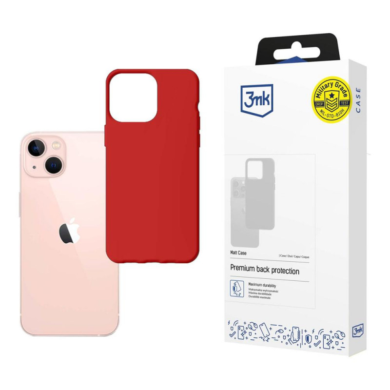 Custodia 3MK Matt Case 3MK4032 per Apple iPhone 14, rossa