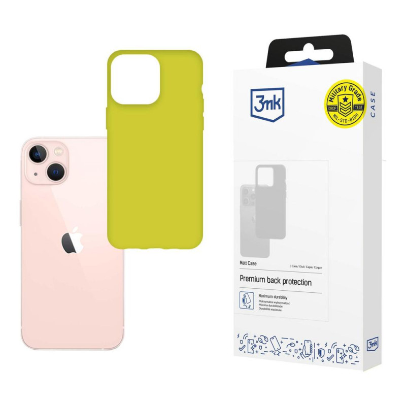 Custodia per telefono 3MK Matt Case Apple iPhone 14, verde lime