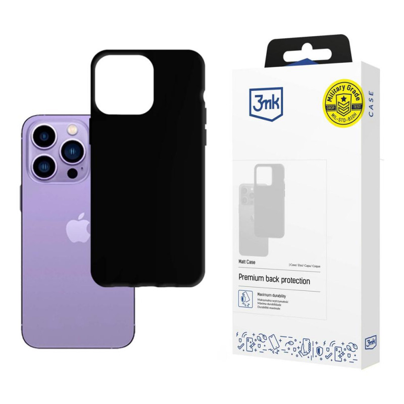 Custodia 3MK Matt Case 3MK4039 per Apple iPhone 14 Pro, nera