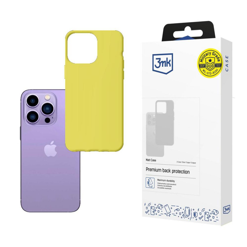 Custodia 3MK Matt Case per Apple iPhone 14 Pro, verde lime