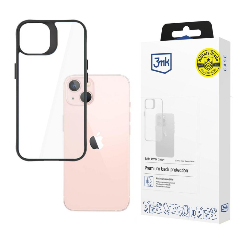 Custodia 3MK Satin Armor Case+ per Apple iPhone 14 Plus / 15 Plus, trasparente
