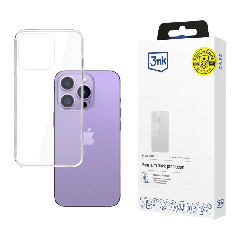Custodia 3MK Armor Case 3MK4014 per Apple iPhone 14 Pro Max, trasparente