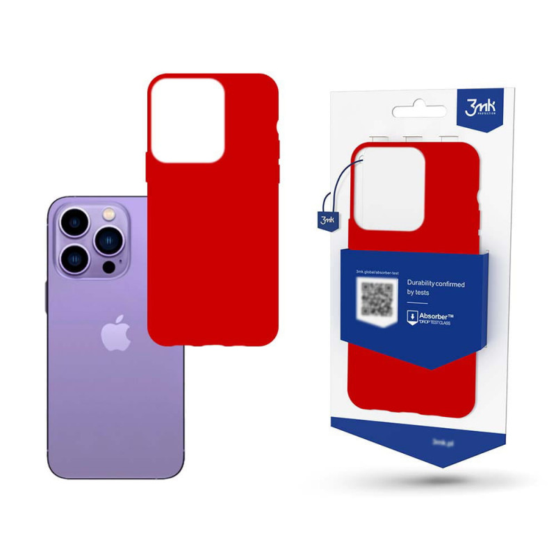 Custodia 3MK Matt Case 3MK4050 per Apple iPhone 14 Pro Max, rossa