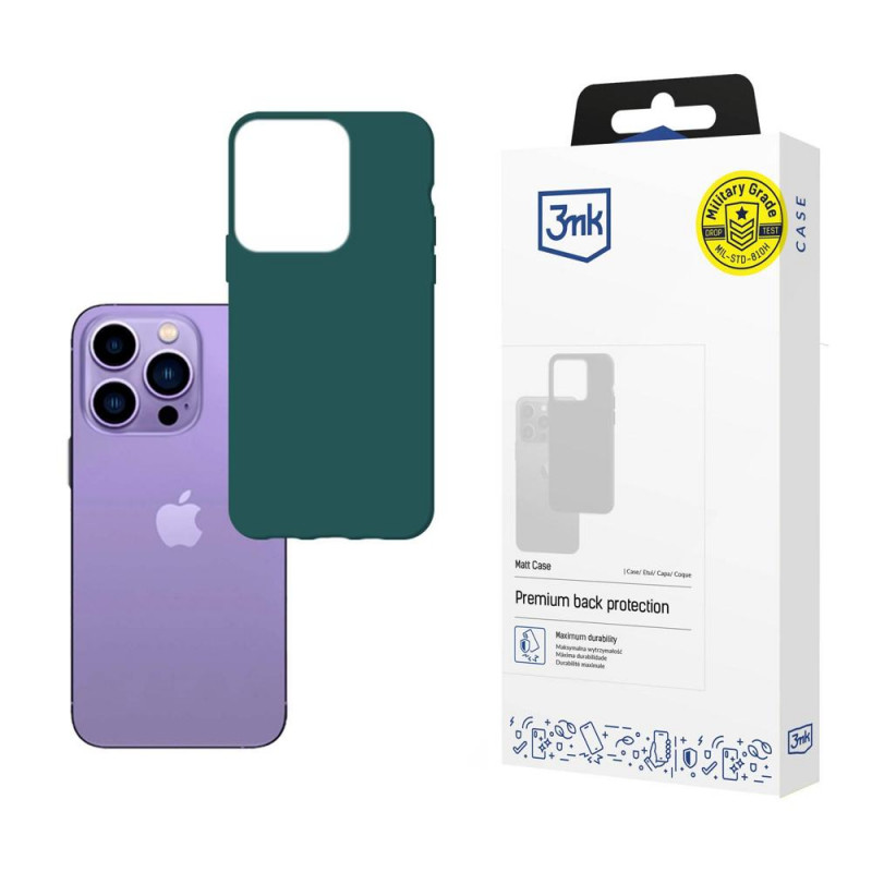 3MK Matt Case 3MK4049 per Apple iPhone 14 Pro Max, verde scuro