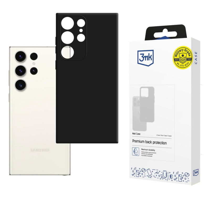 Custodia 3MK Matt Case per Samsung Galaxy S23 Ultra, nera