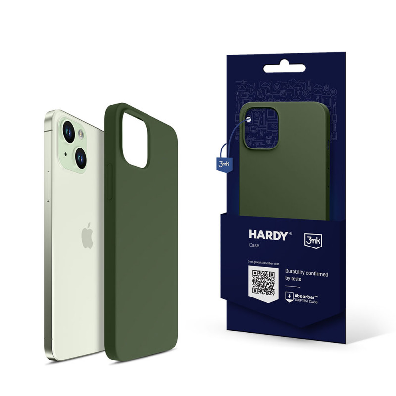 Custodia 3MK Hardy Case MagSafe per Apple iPhone 15 Plus / 14 Plus, alpine green
