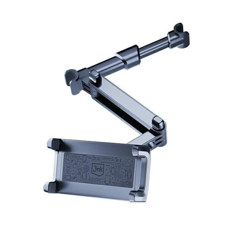 Supporto da auto 3MK Single Headrest Holder per telefoni e tablet 4.7"-12.9", nero