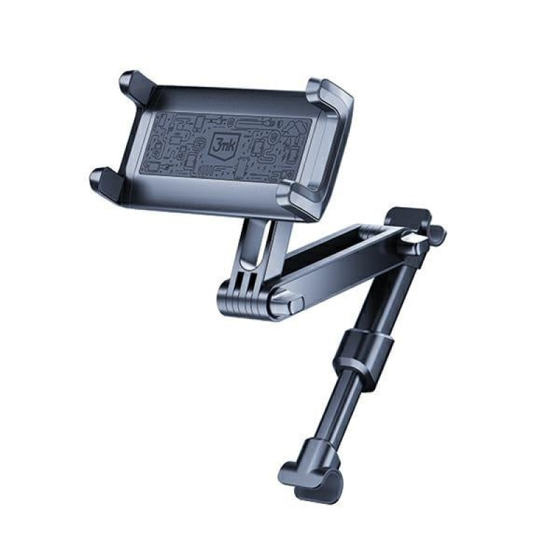 Supporto da auto 3MK Single Headrest Holder per telefoni e tablet 4.7"-12.9", nero