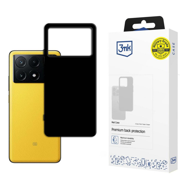 3MK Matt Case per POCO X6 Pro 5G, nero