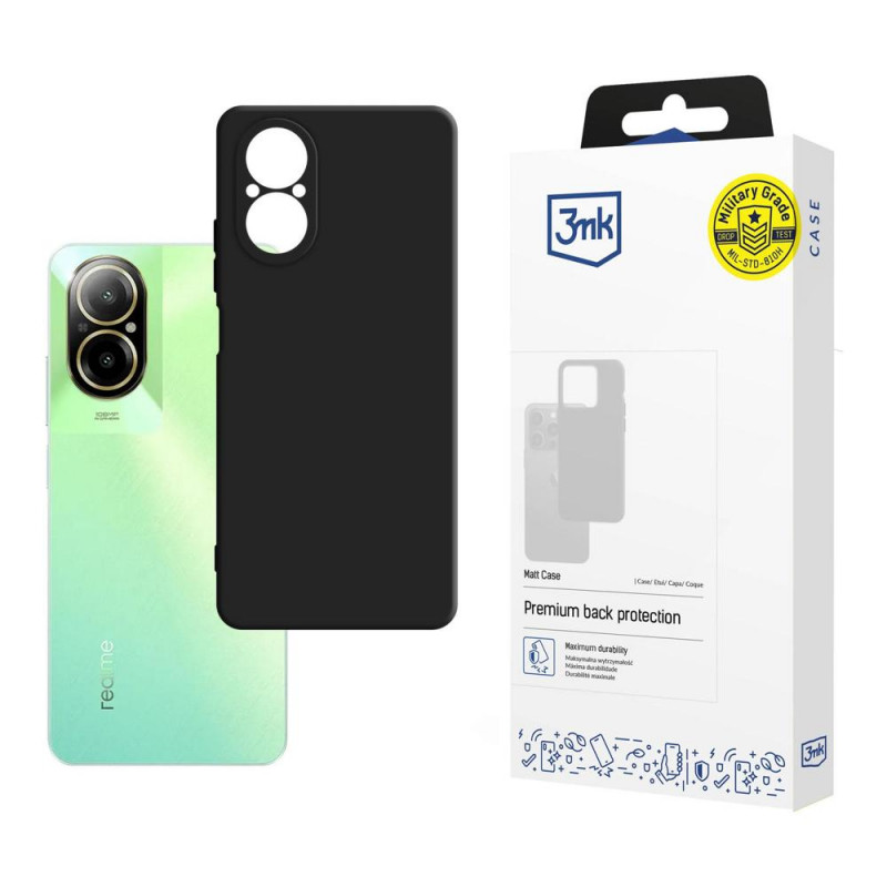 3MK Matt Case per Realme C67, nero