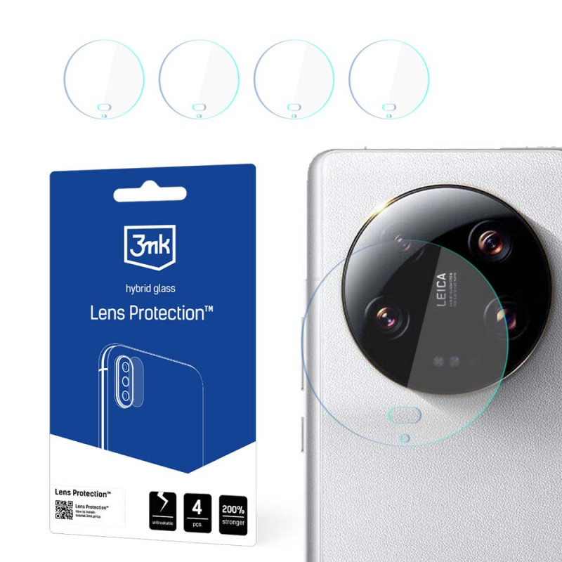 Vetro protettivo per lente fotocamera 3MK Lens Protection per Xiaomi 14 Ultra (4 pz)