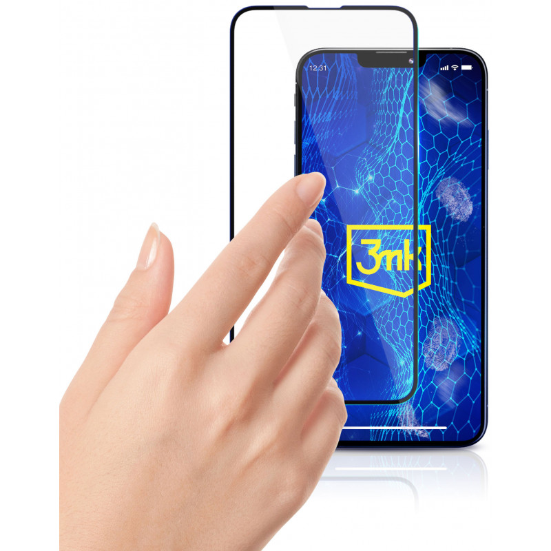 Vetro temperato 3MK HardGlass Max Lite per Samsung Galaxy M55, nero