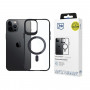 3MK Satin Armor MagCase con MagSafe per Apple iPhone 12 Pro Max, trasparente con cornice nera