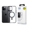 3MK Satin Armor MagCase con MagSafe per Apple iPhone 12 Pro Max, trasparente con cornice nera