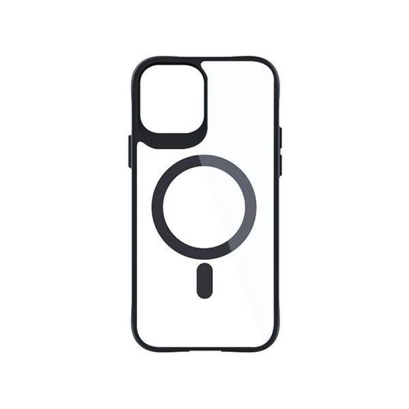 3MK Satin Armor MagCase con MagSafe per Apple iPhone 12 Pro Max, trasparente con cornice nera
