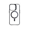 3MK Satin Armor MagCase con MagSafe per Apple iPhone 14 Pro Max, trasparente con cornice nera