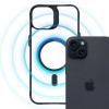3MK Satin Armor MagCase con MagSafe per Apple iPhone 15 Plus, trasparente con cornice nera (156080-0)