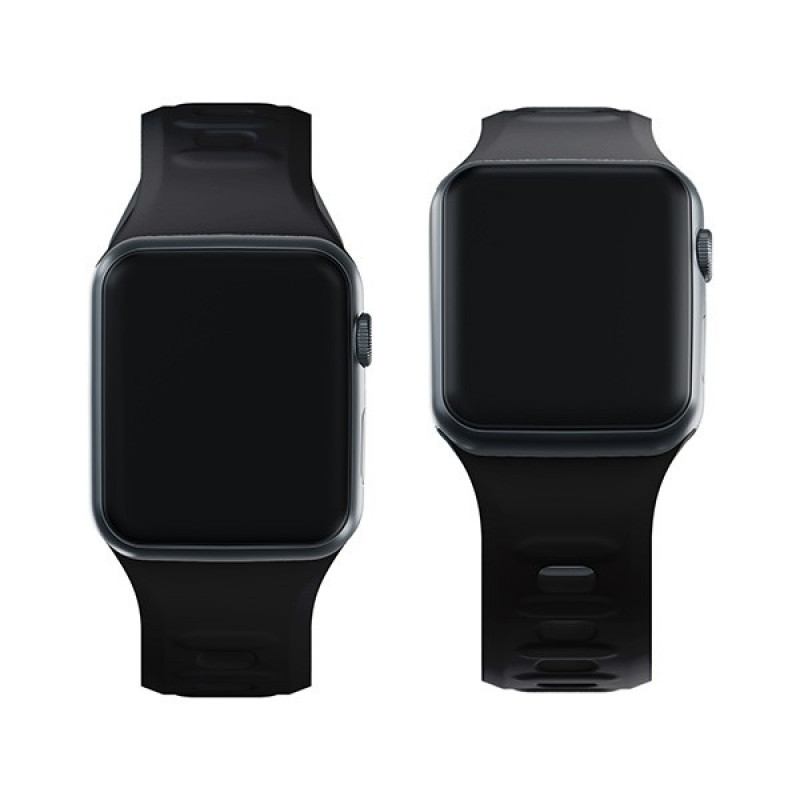 Cinturino in silicone 3mk per Apple Watch 38/40/41 mm, nero