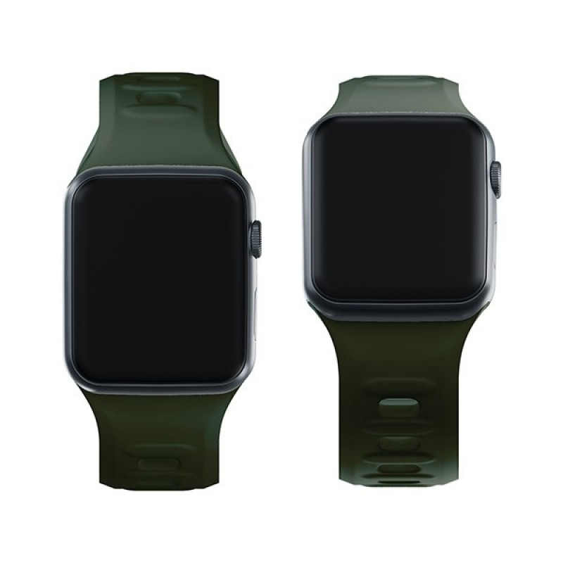 Cinturino in silicone 3mk per Apple Watch 38/40/41 mm, verde scuro