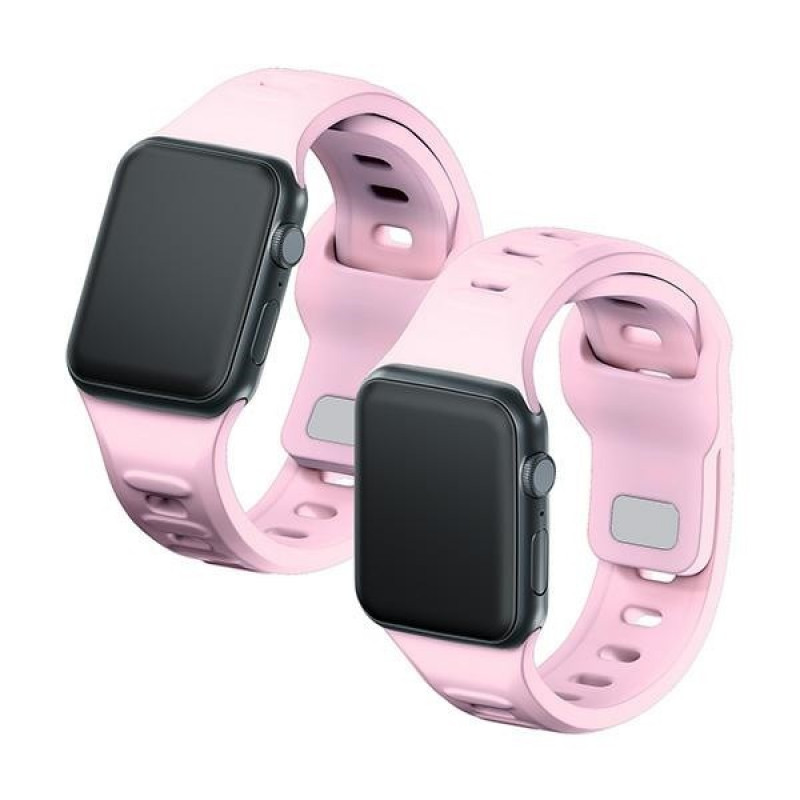 Cinturino in silicone 3mk per Apple Watch 38/40/41 mm, rosa cipria