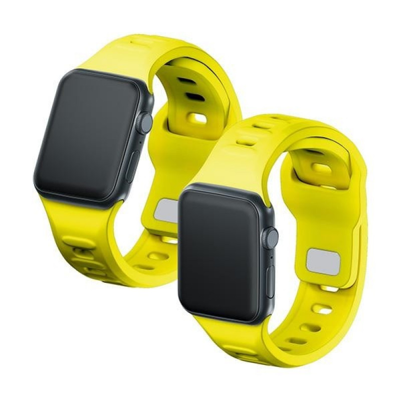 Cinturino in silicone 3mk per Apple Watch 38/40/41 mm, giallo